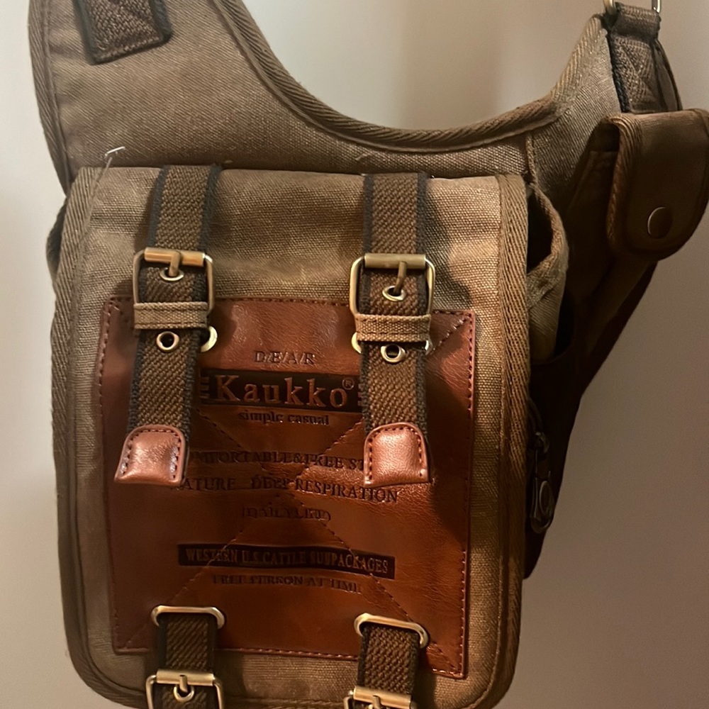 Kaukko vintage messenger bag mens or women’s,